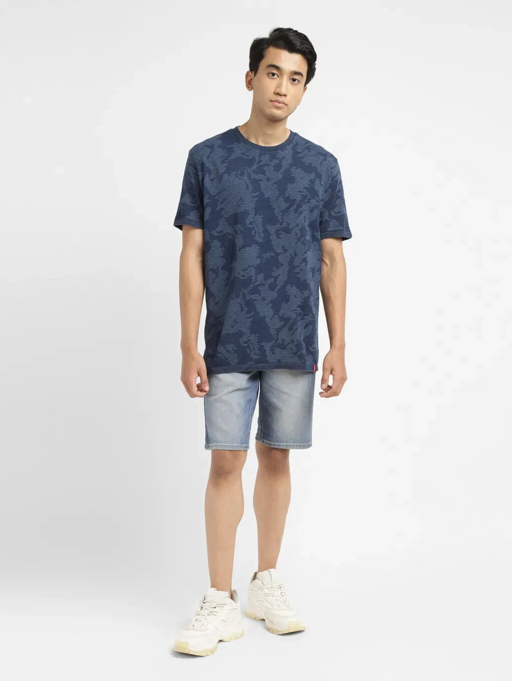 Men's Mid Indigo Skinny Fit Shorts
