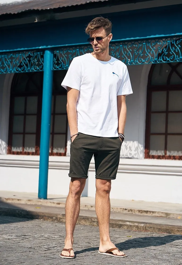 Men's Summer Casual Cotton Knee-Length Shorts