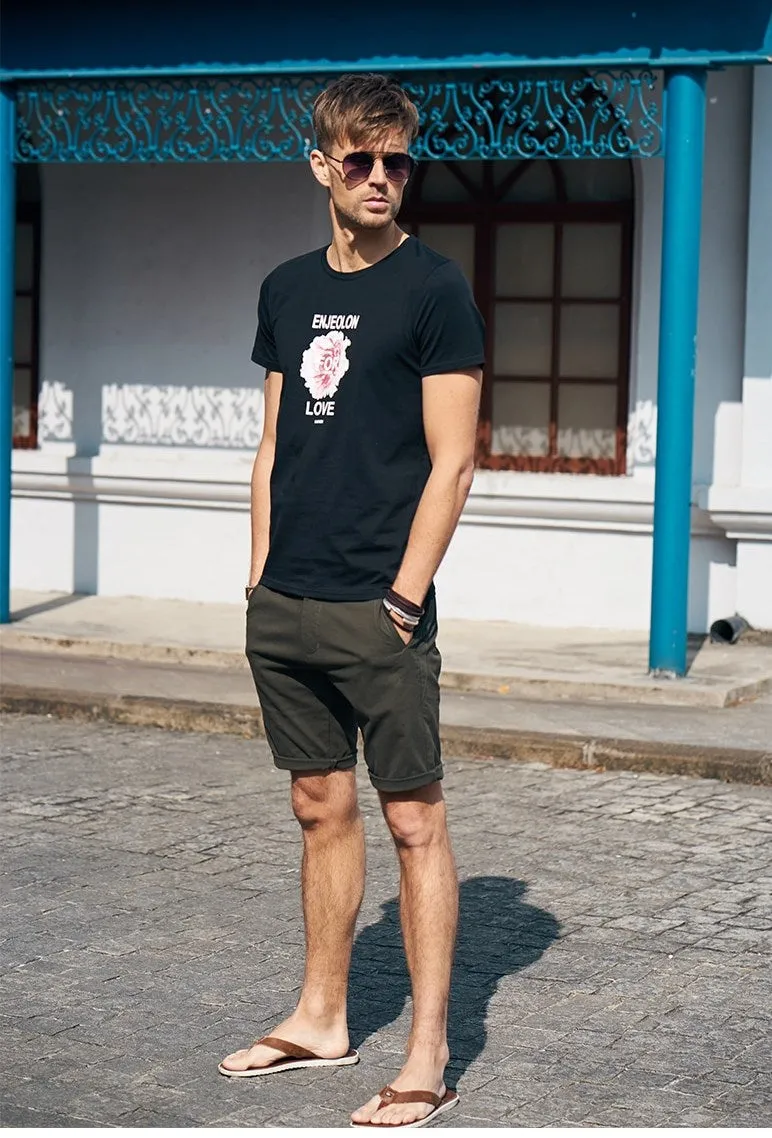 Men's Summer Casual Cotton Knee-Length Shorts