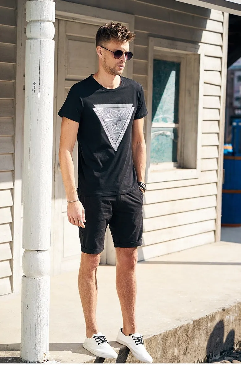 Men's Summer Casual Cotton Knee-Length Shorts