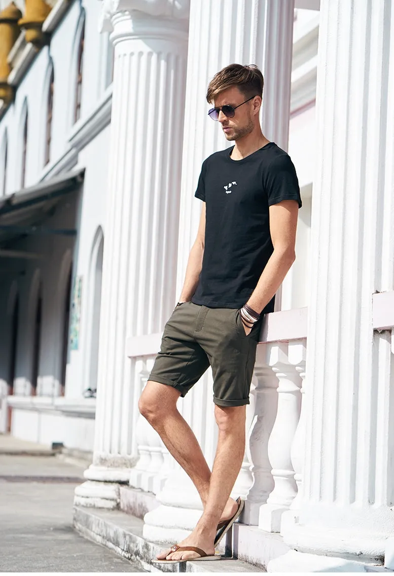 Men's Summer Casual Cotton Knee-Length Shorts