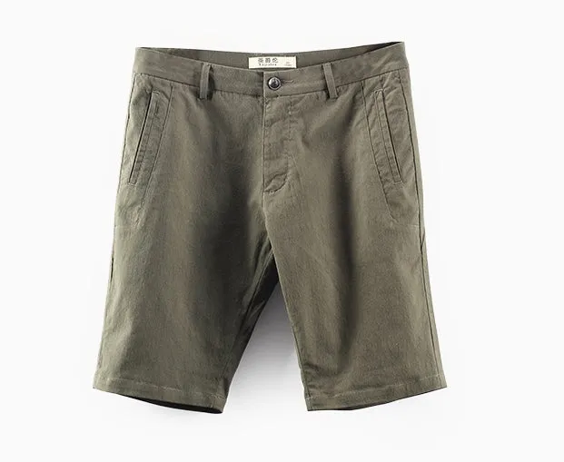 Men's Summer Casual Cotton Knee-Length Shorts