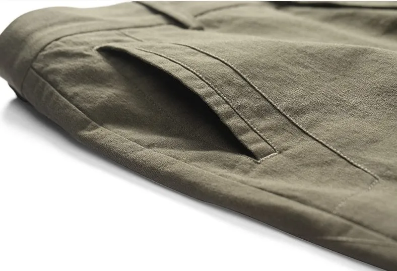 Men's Summer Casual Cotton Knee-Length Shorts