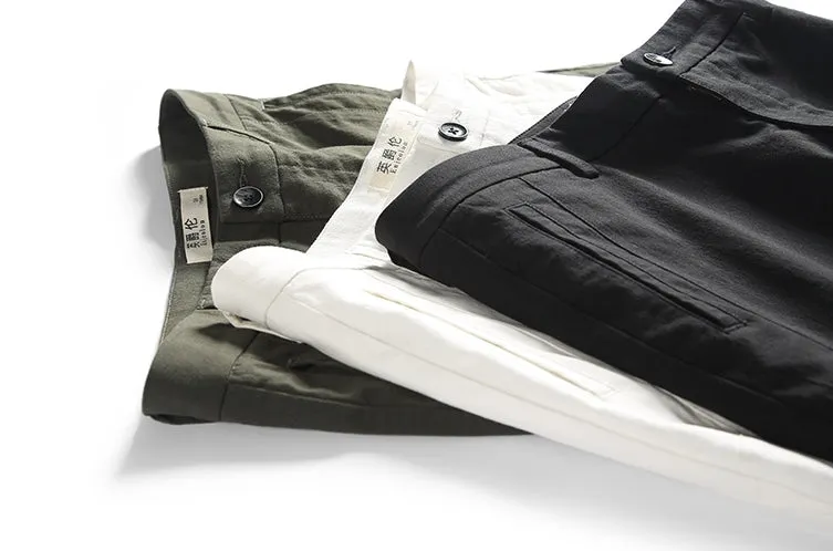 Men's Summer Casual Cotton Knee-Length Shorts