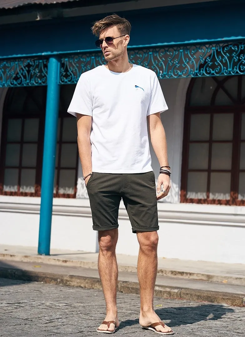 Men's Summer Casual Cotton Knee-Length Shorts