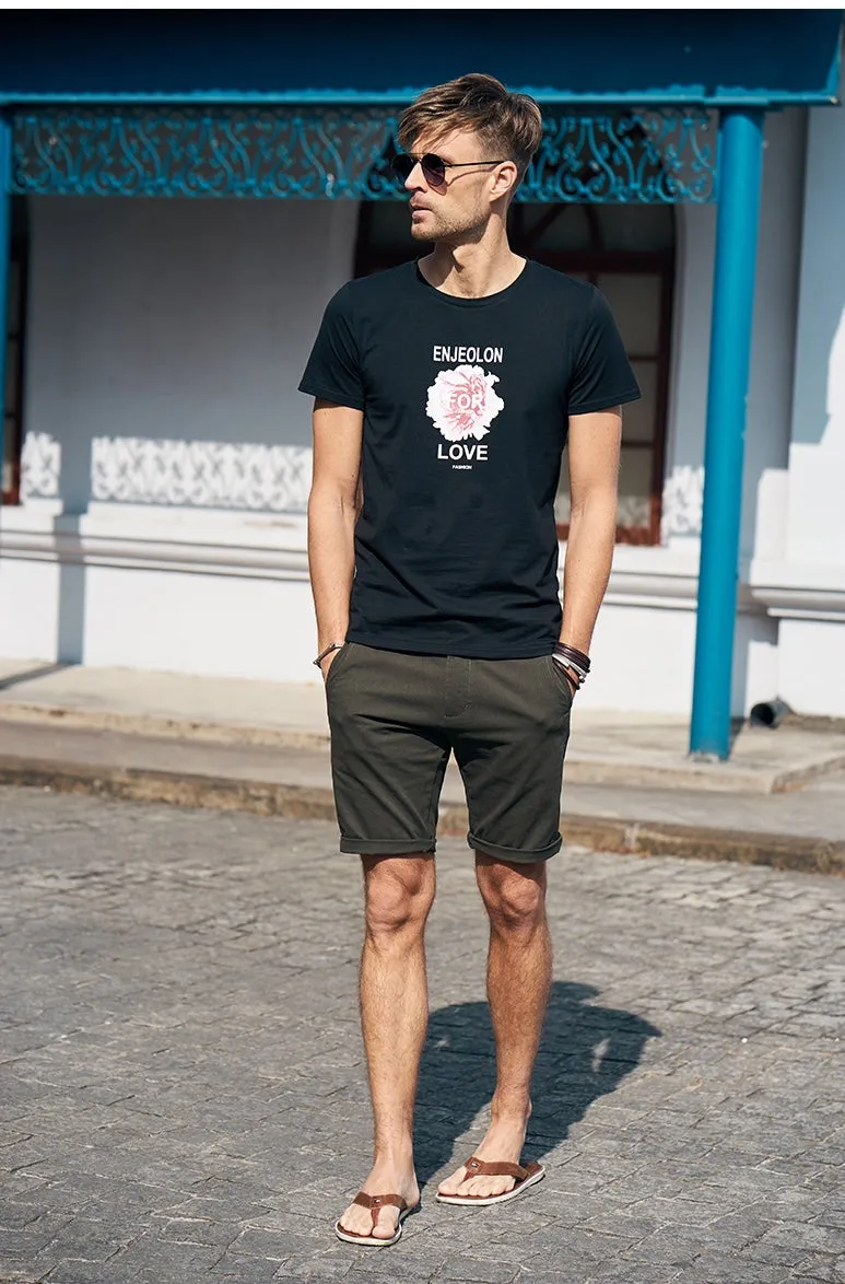Men's Summer Casual Cotton Knee-Length Shorts