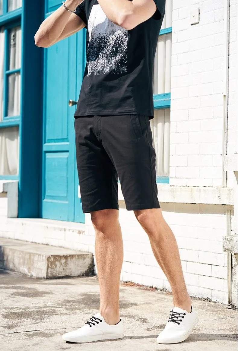 Men's Summer Casual Cotton Knee-Length Shorts