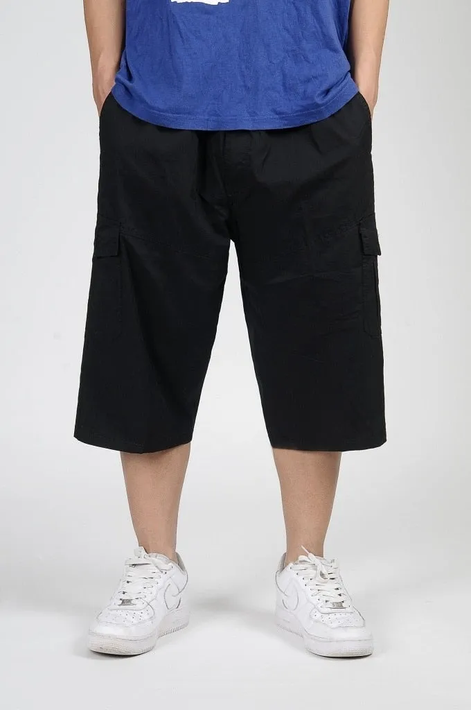 Men's Summer Cotton Loose Knee Length Shorts