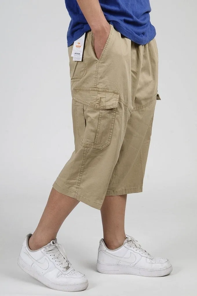 Men's Summer Cotton Loose Knee Length Shorts