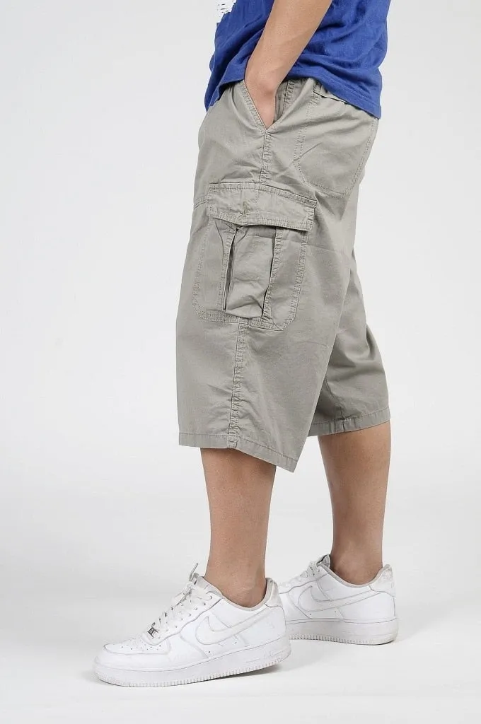 Men's Summer Cotton Loose Knee Length Shorts