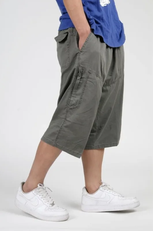 Men's Summer Cotton Loose Knee Length Shorts
