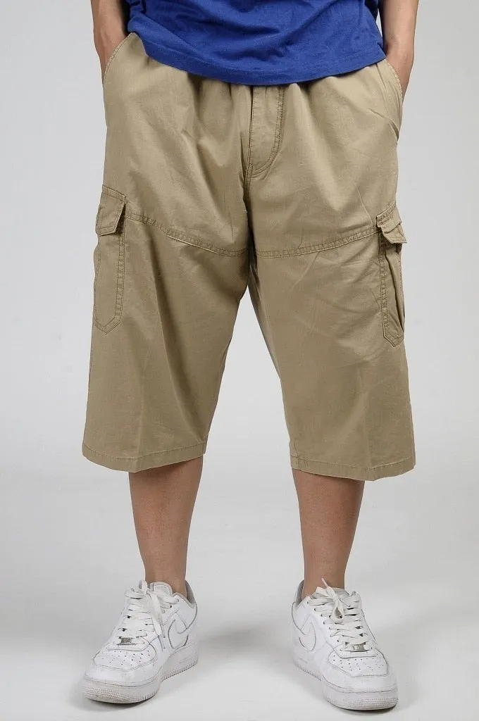 Men's Summer Cotton Loose Knee Length Shorts
