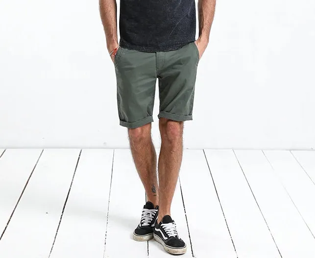 Men's Summer Solid Knee Length Shorts