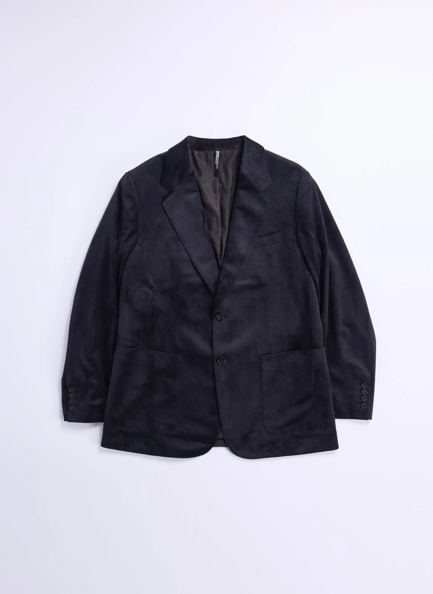 Micro Polyester Velour Twill Construction Suit Blazer
