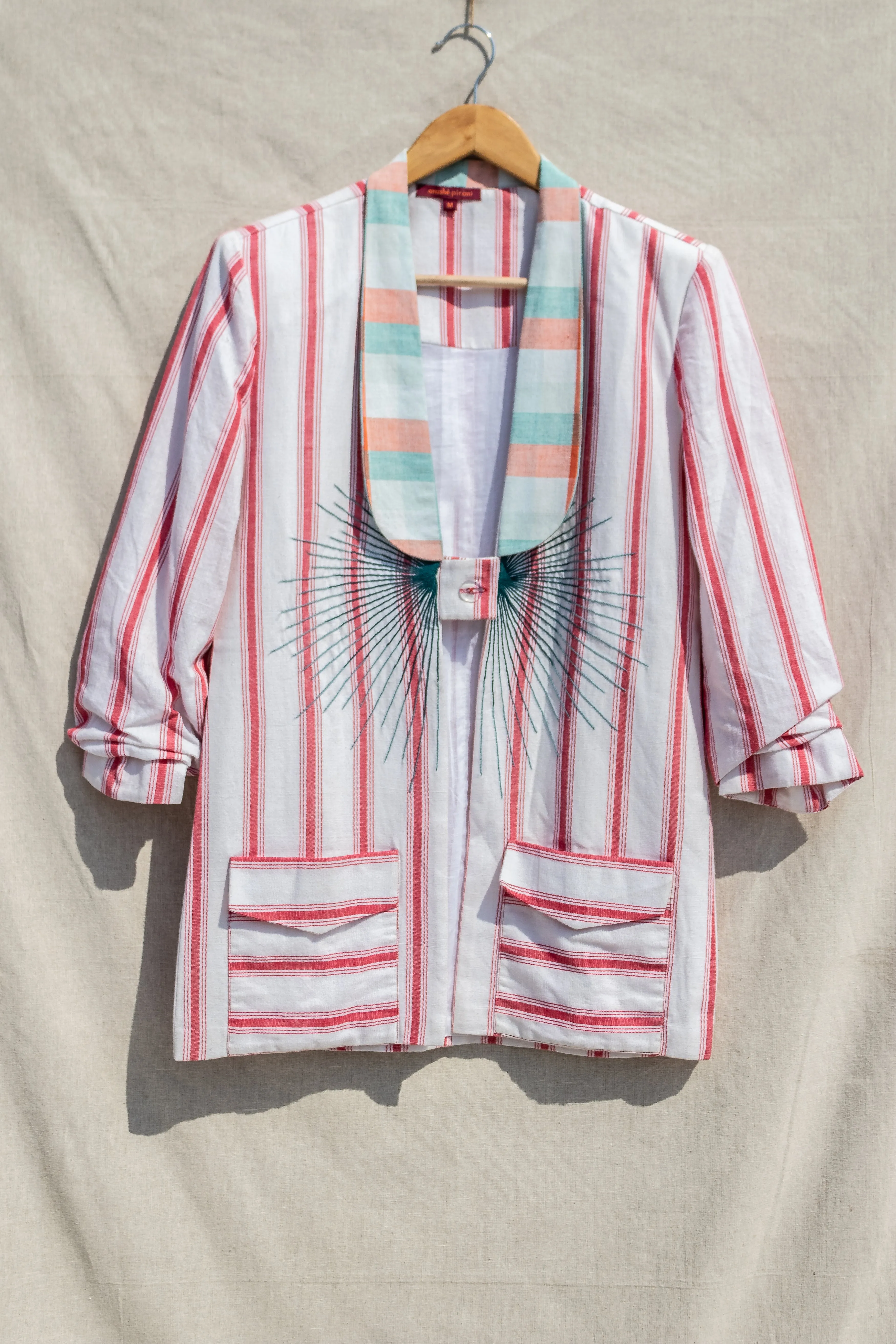 Multicolor Striped Blazer