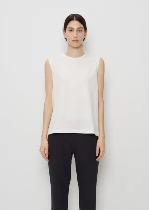 Muscle Cotton Linen Tank Top — White