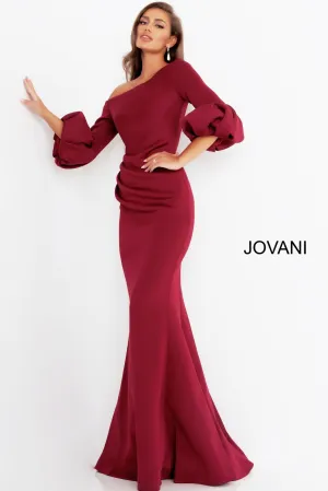 Off Shoulder Bell Sleeve Scuba Gown