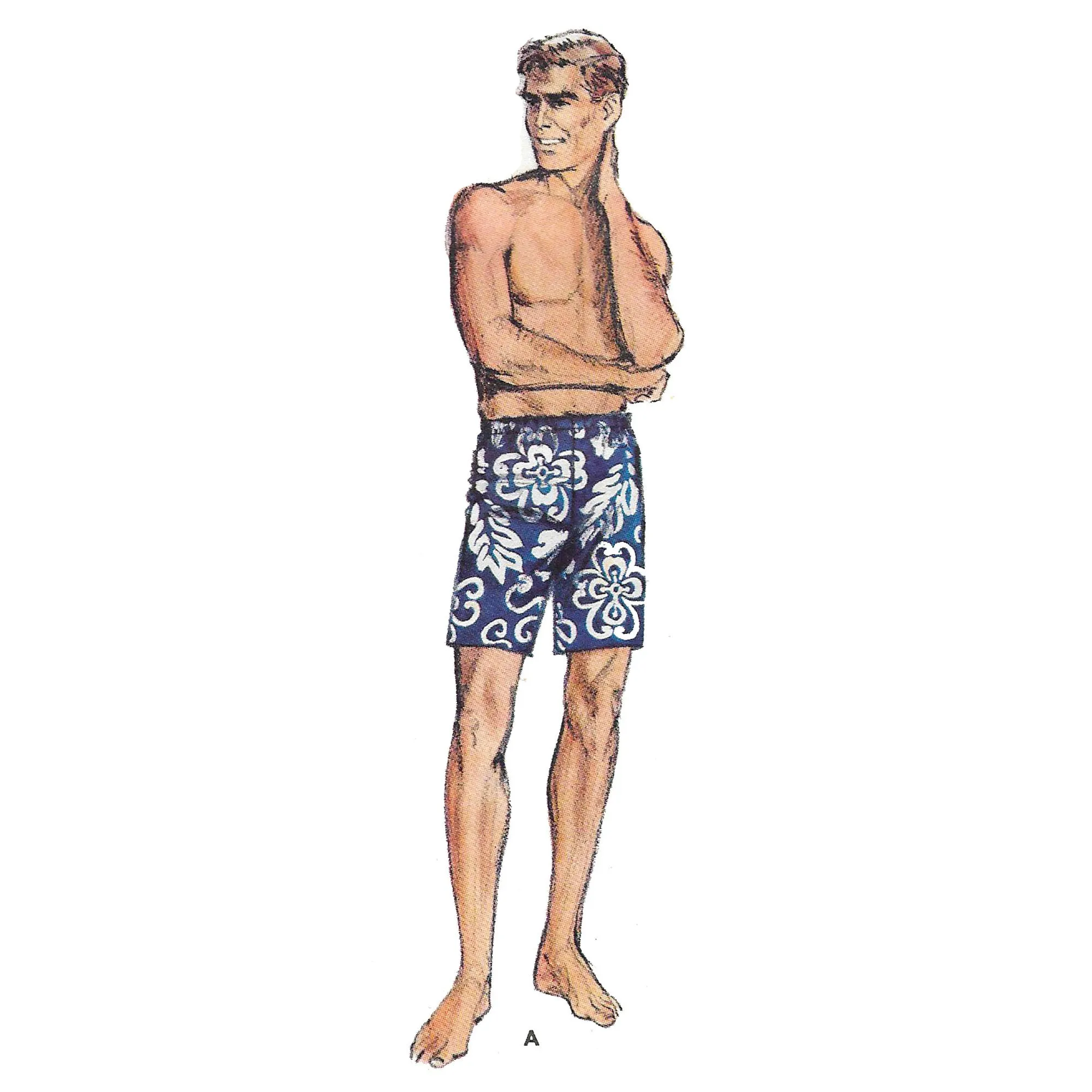 PDF - Vintage 1960s Pattern, Men’s or Boy’s Shorts -  Waist 32” – 34” – 36” (81.3cm – 86.4cm – 91.4cm) - Instantly  Print at Home