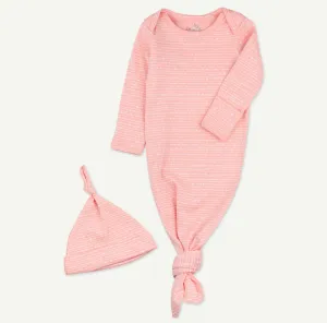 Pink Geo Printed Organic Gown Set