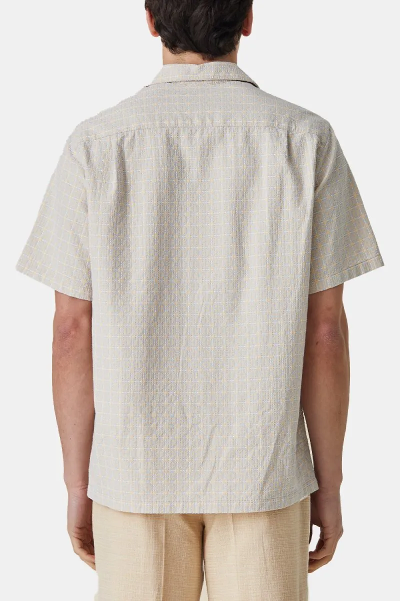 Portuguese Flannel Tile Shirt (Blue/Beige)
