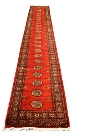Rug2613 2.6x14.8 Bokhara rug / Pak Bokhara