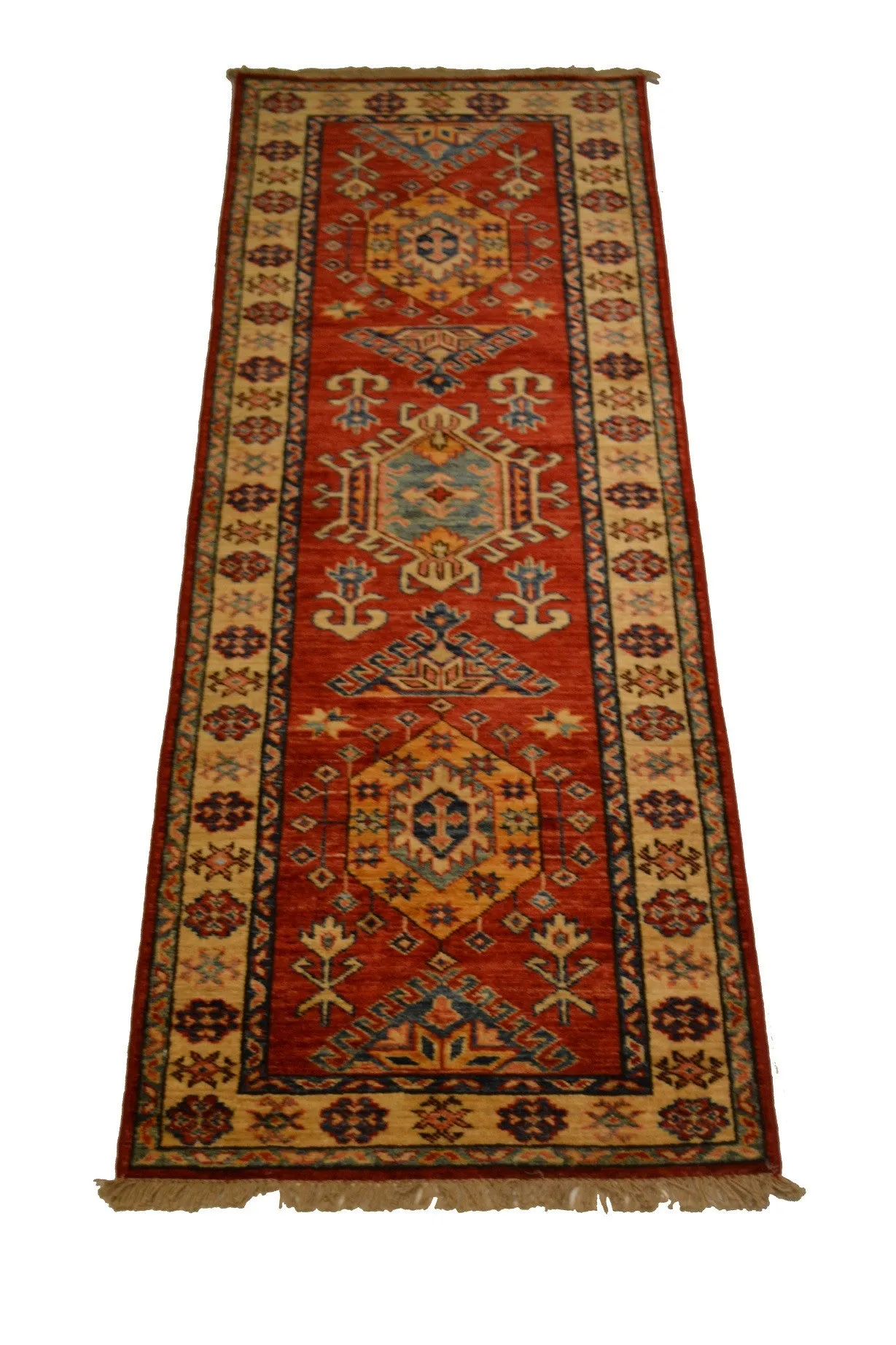 Rug3599 2.1x5.9 Kazak