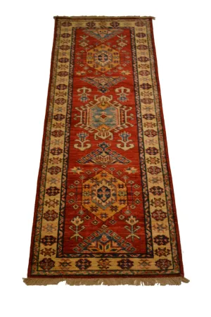 Rug3599 2.1x5.9 Kazak