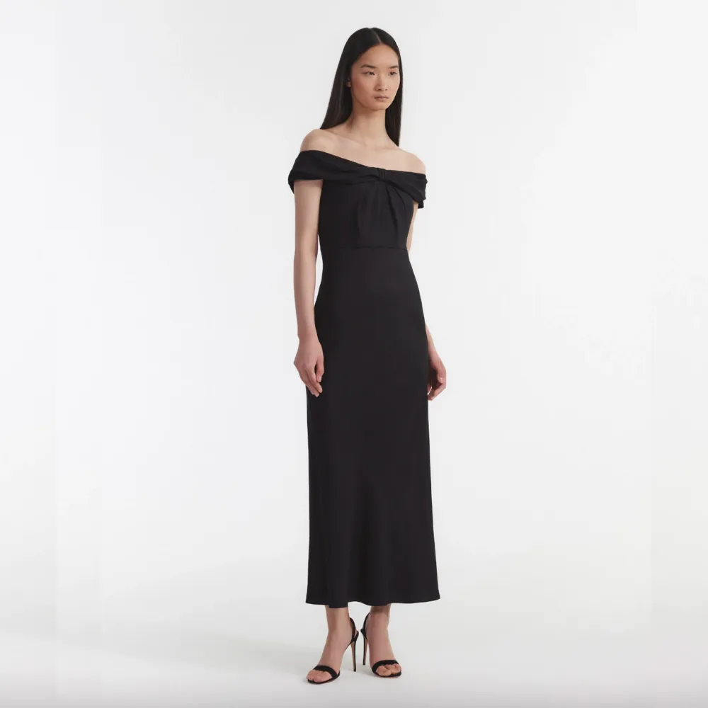 Saloni Eloise Dress - Black
