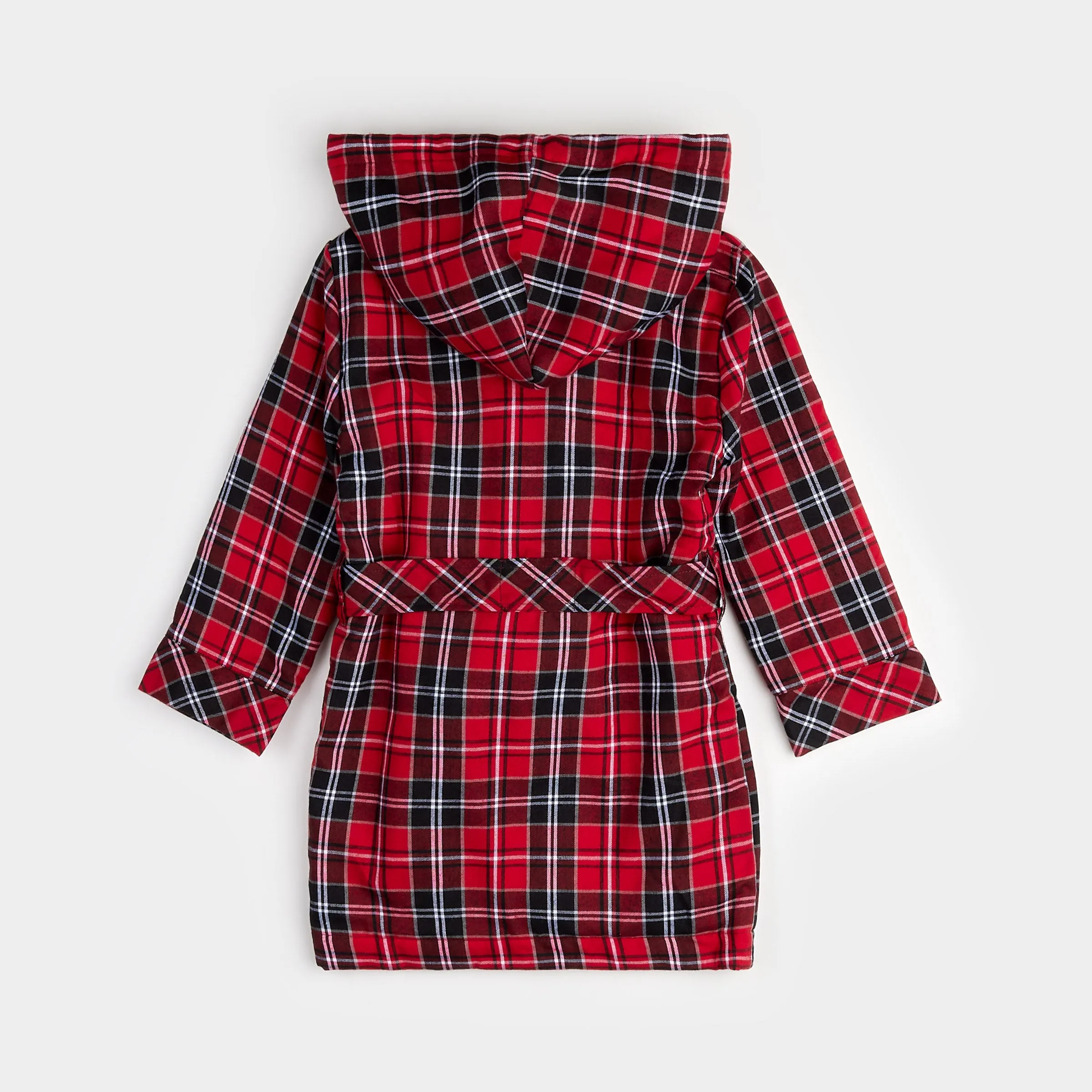 Scarlet Tartan Sherpa Lined Flannel Robe