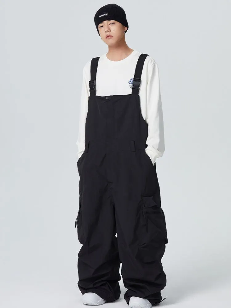 Searipe 3L Side Release Buckle Belt Baggy Snow Bibs - Men's