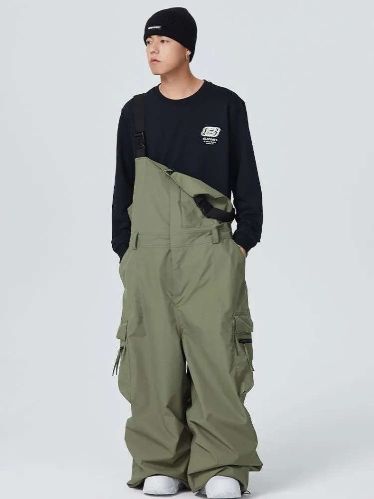 Searipe 3L Side Release Buckle Belt Baggy Snow Bibs - Men's