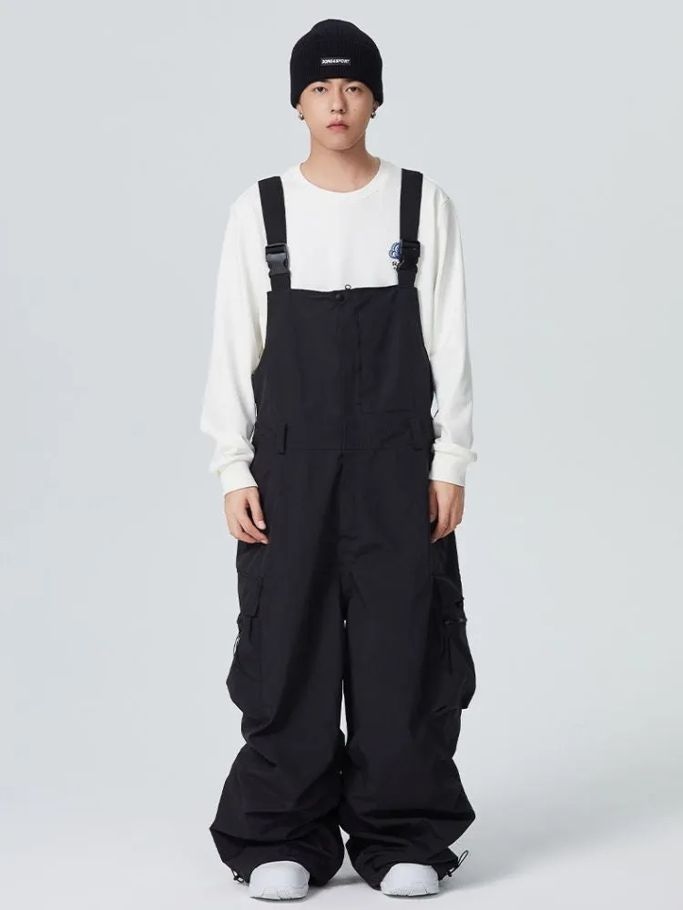 Searipe 3L Side Release Buckle Belt Baggy Snow Bibs - Men's