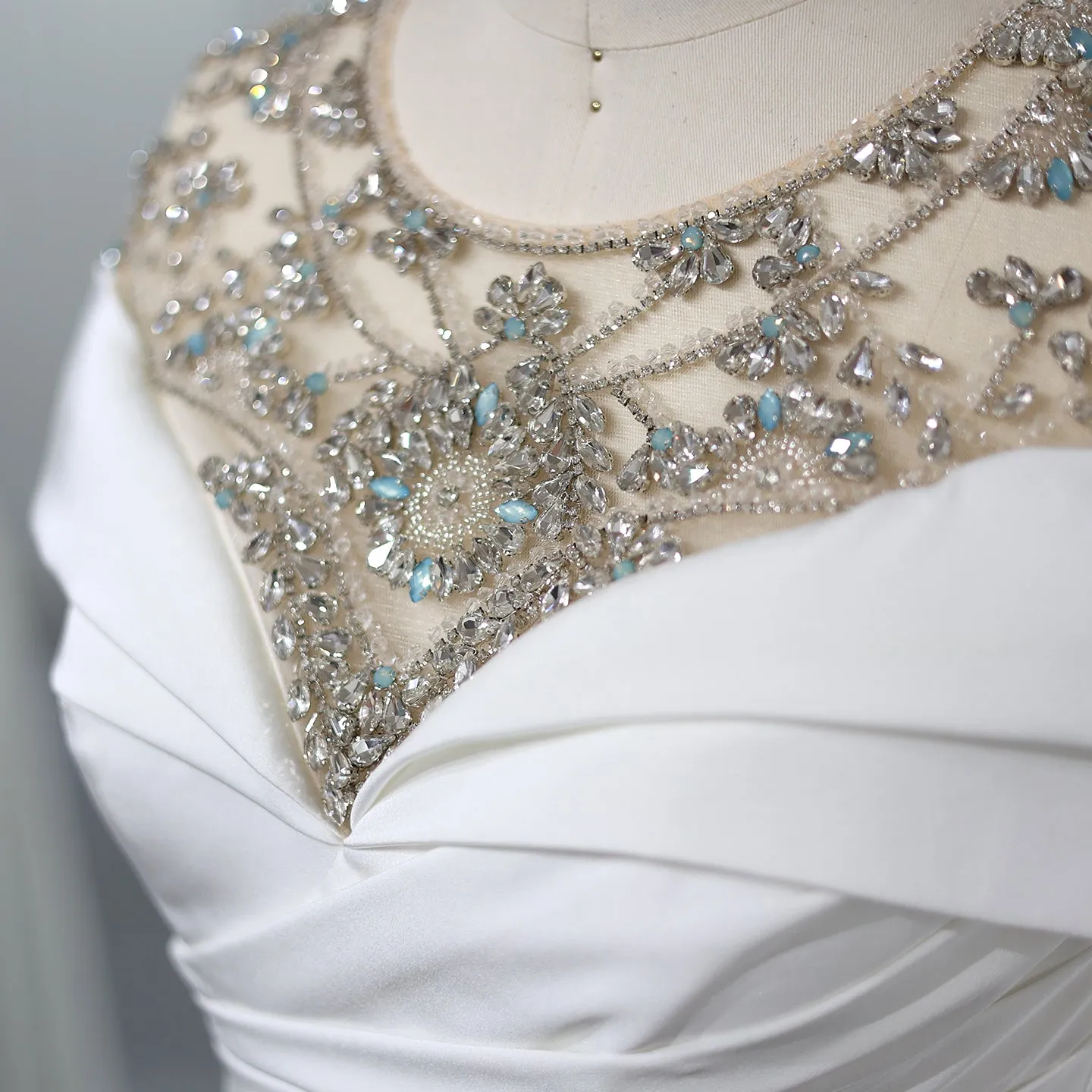 Sharon Said Elegant Cap Sleeve White Satin Evening Dresses for Wedding Luxury Arabic Beaded Women Long Formal Party Dress SS246