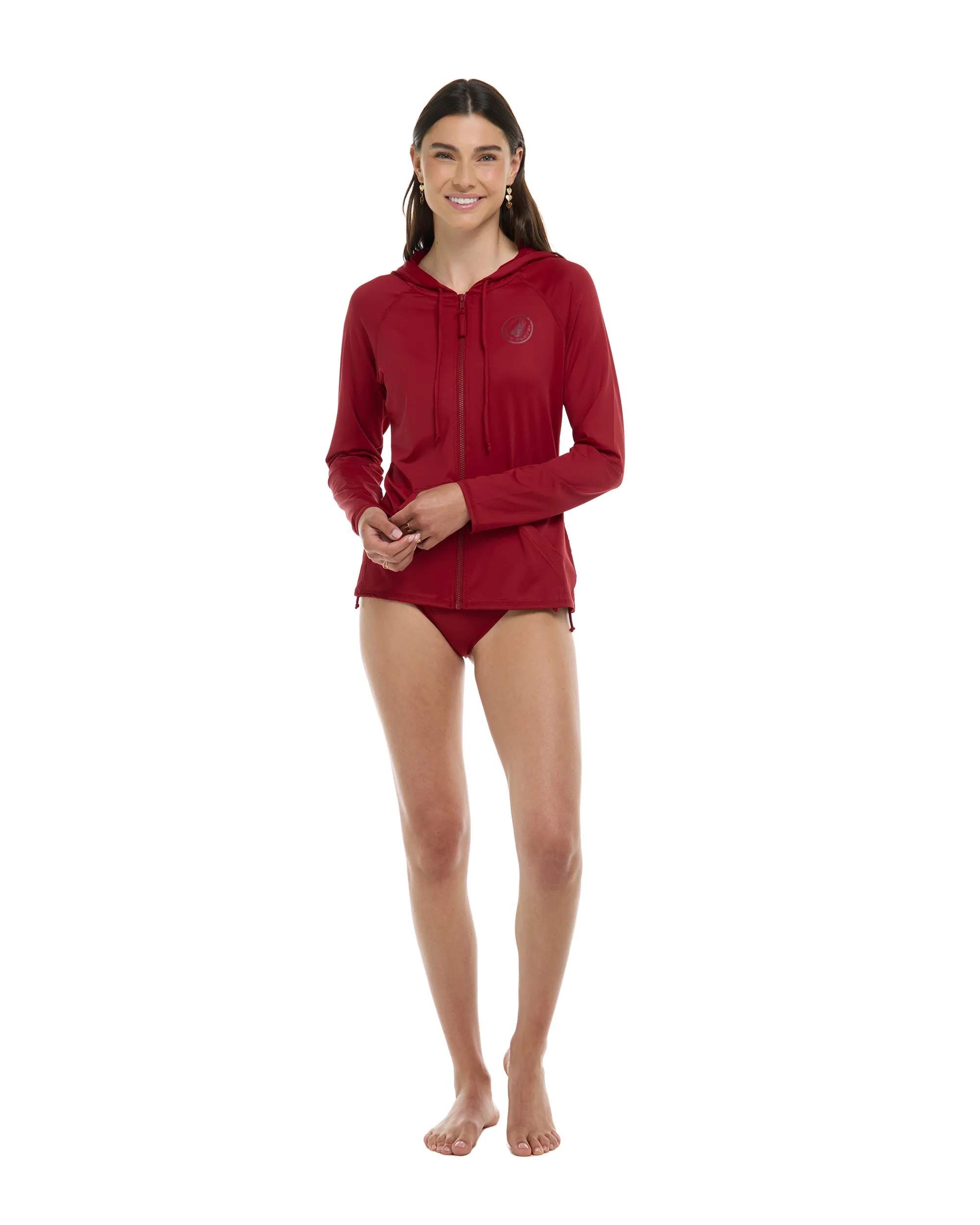 Smoothies Barbara Hoodie Rashguard - Cranberry
