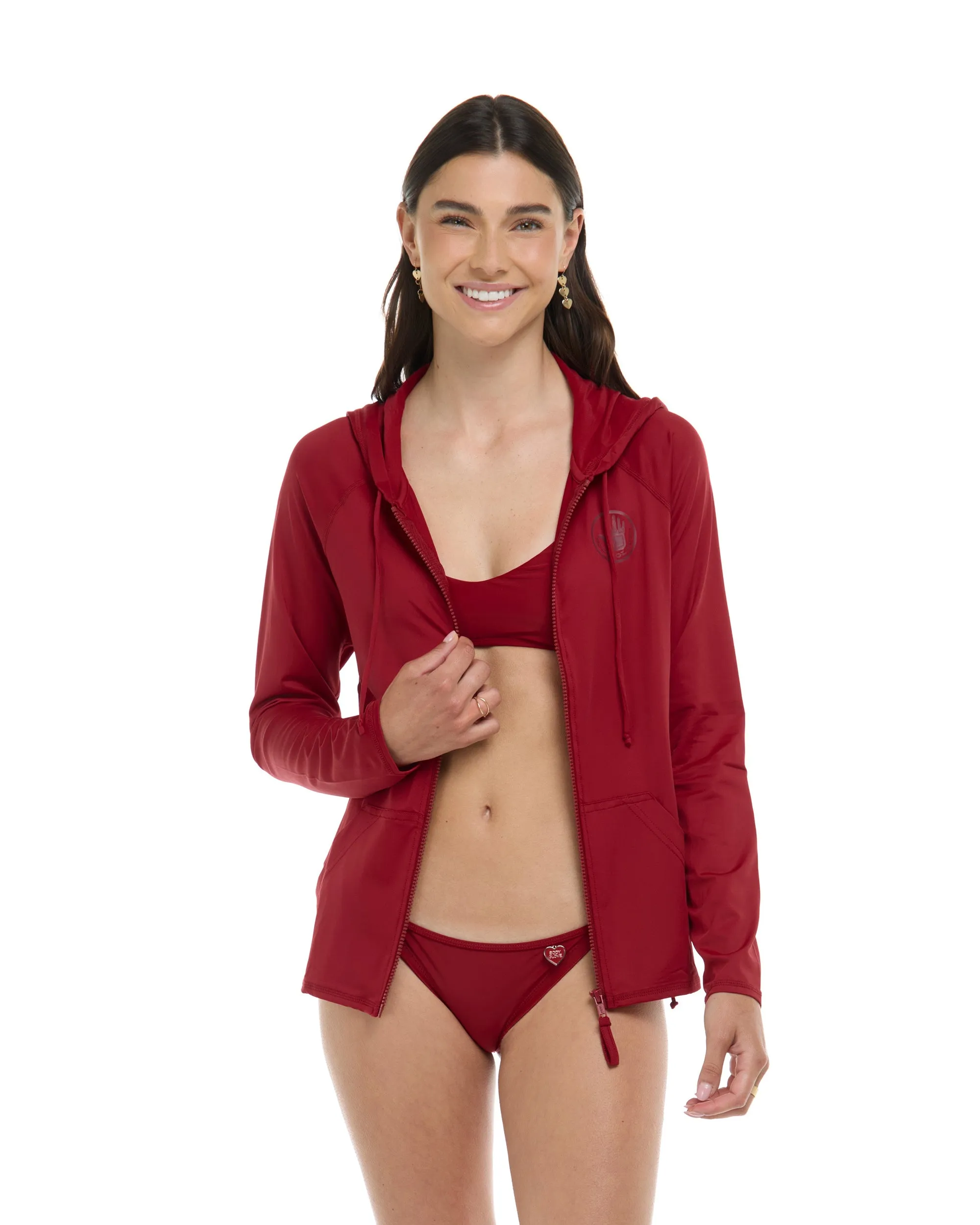 Smoothies Barbara Hoodie Rashguard - Cranberry