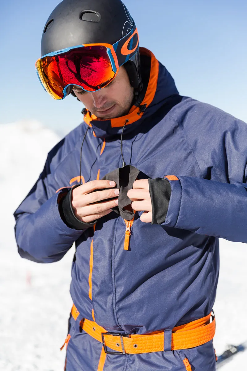 Snowsuits Powder Pro onesie skipak navy/oranje heren