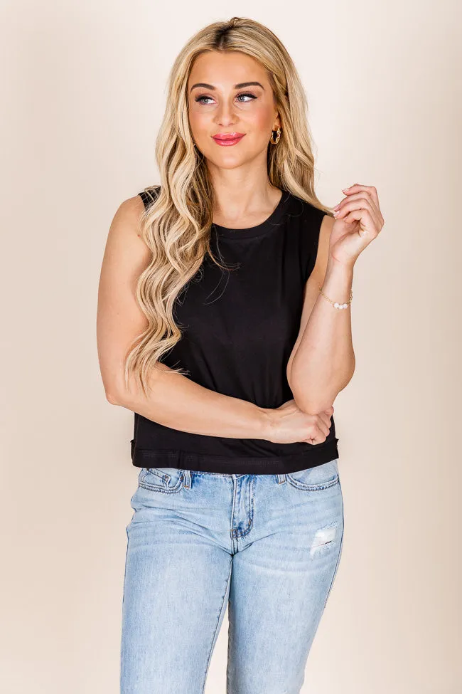 So Essential Black Muscle Tank FINAL SALE