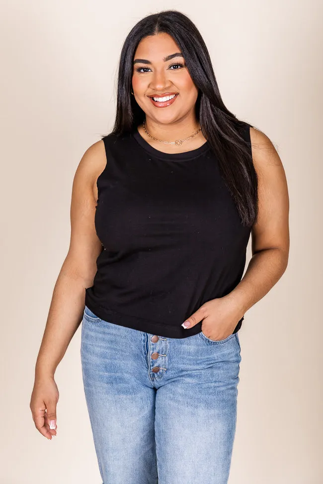So Essential Black Muscle Tank FINAL SALE