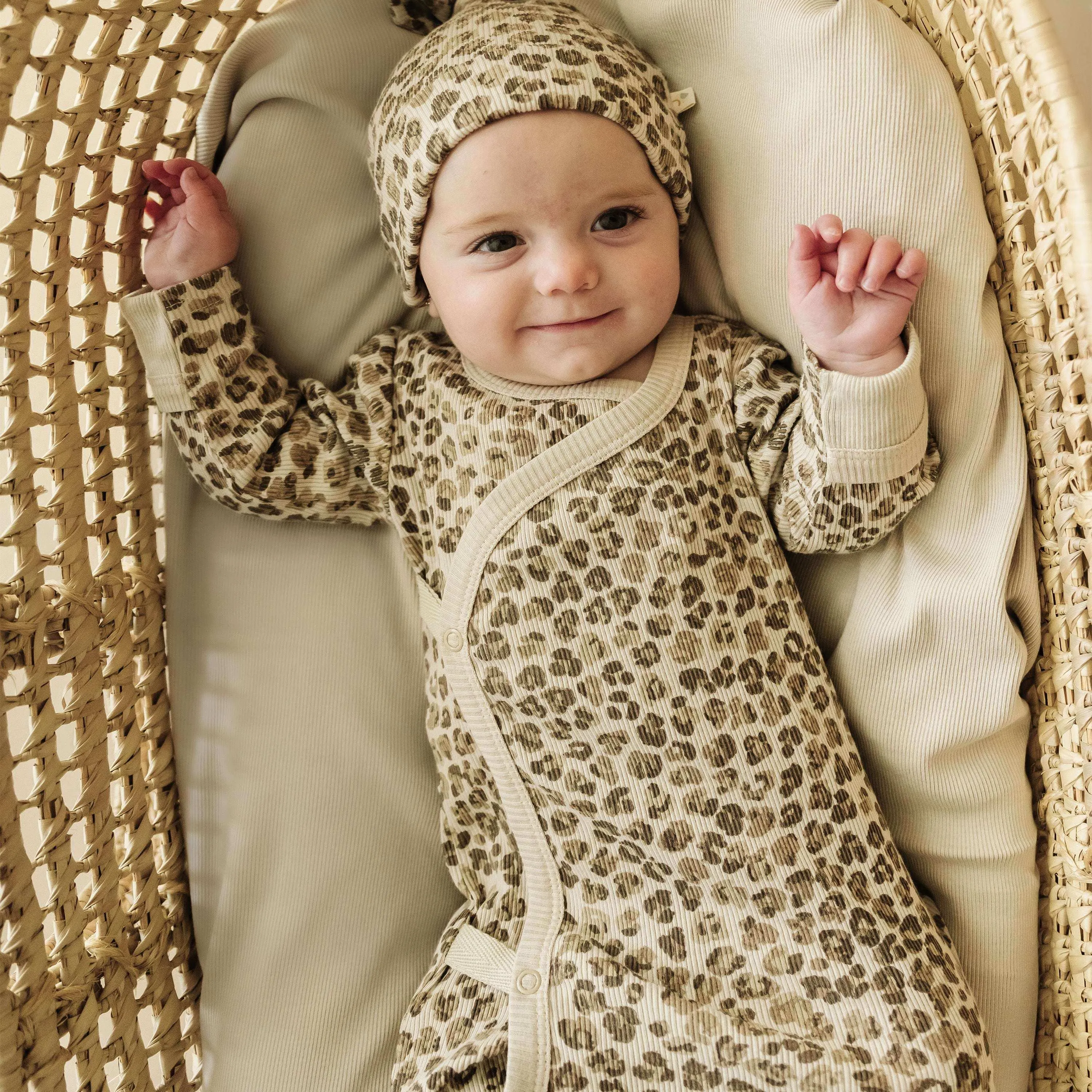 Spotted | Organic Baby Sleep Gown Knotted
