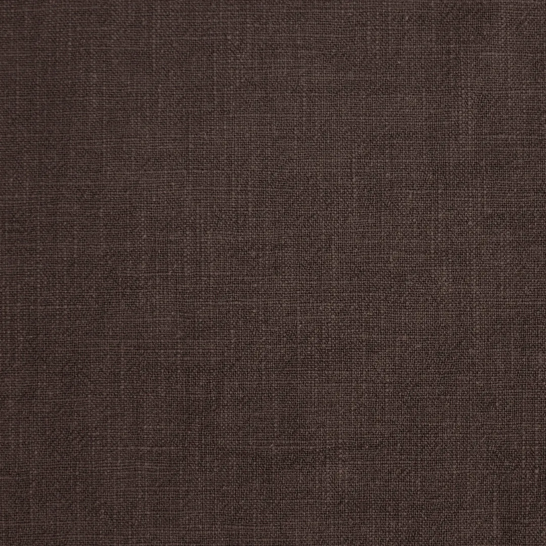 stonewashed ramie mid-weight textured woven - chocolate