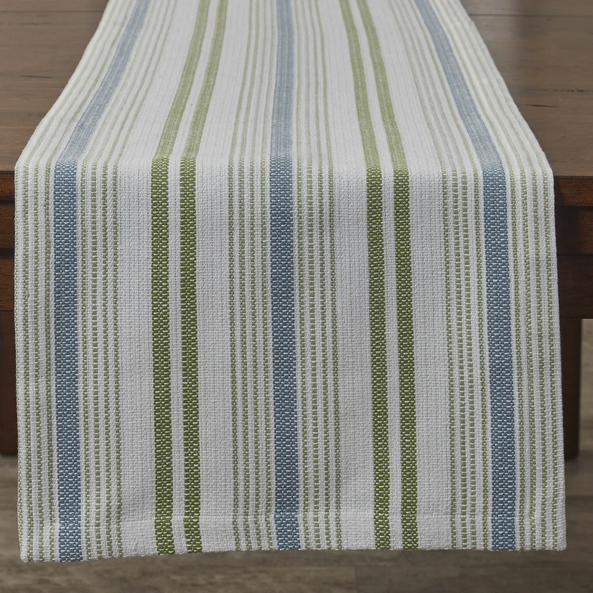 Succulents Stripe Table Runner - 72"L  Park Designs