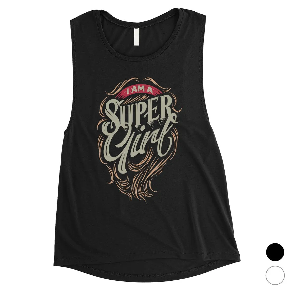 Super Girl Hair Womens Muscle Shirt