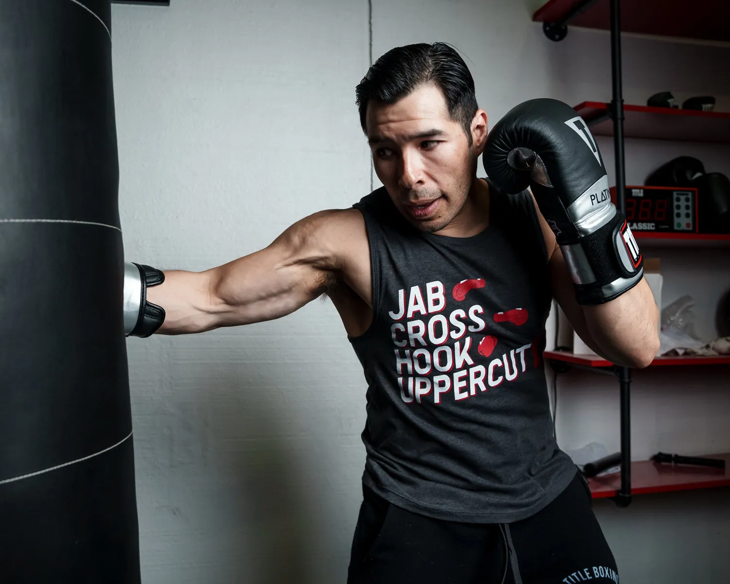 TITLE Boxing Jab Cross Muscle Tee