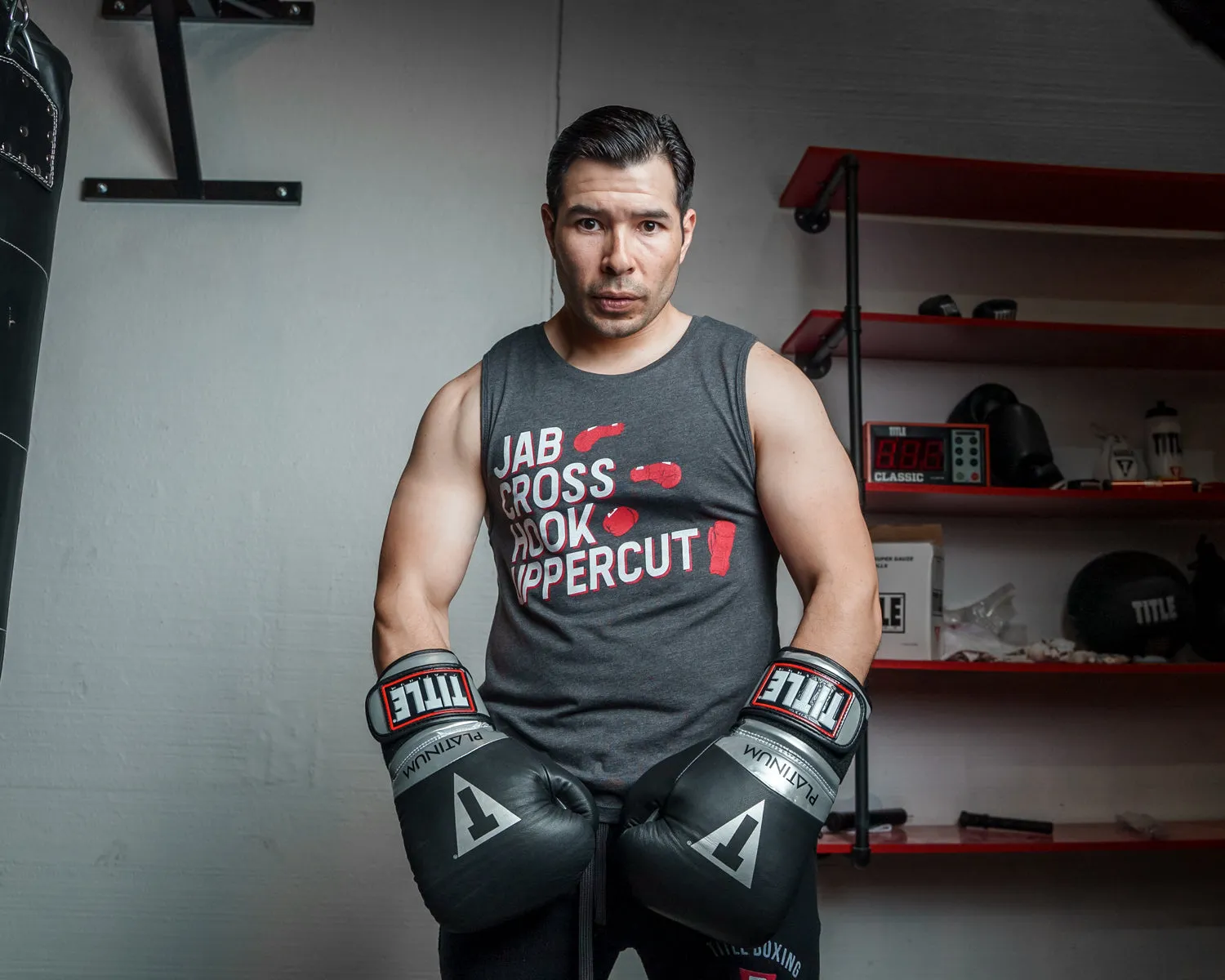 TITLE Boxing Jab Cross Muscle Tee