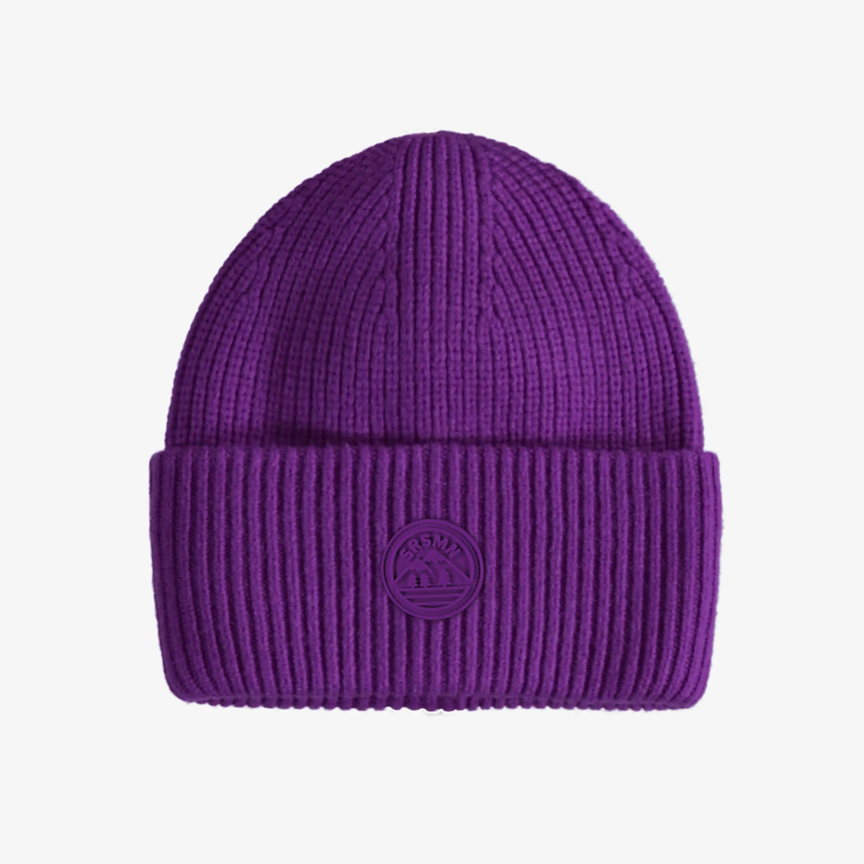 Tuque en tricot mauve foncé, enfant || Dark purple knitted toque, child