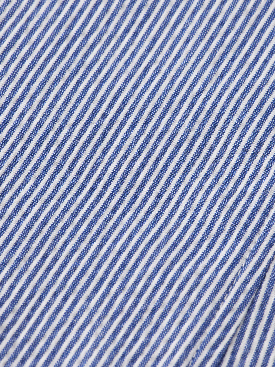 Unconstructed striped seersucker blazer