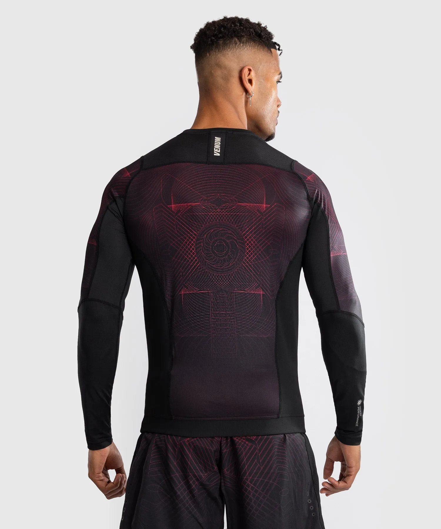 Venum G-Fit Air Men's Long Sleeve Rashguard - Deep Black/Fire Red