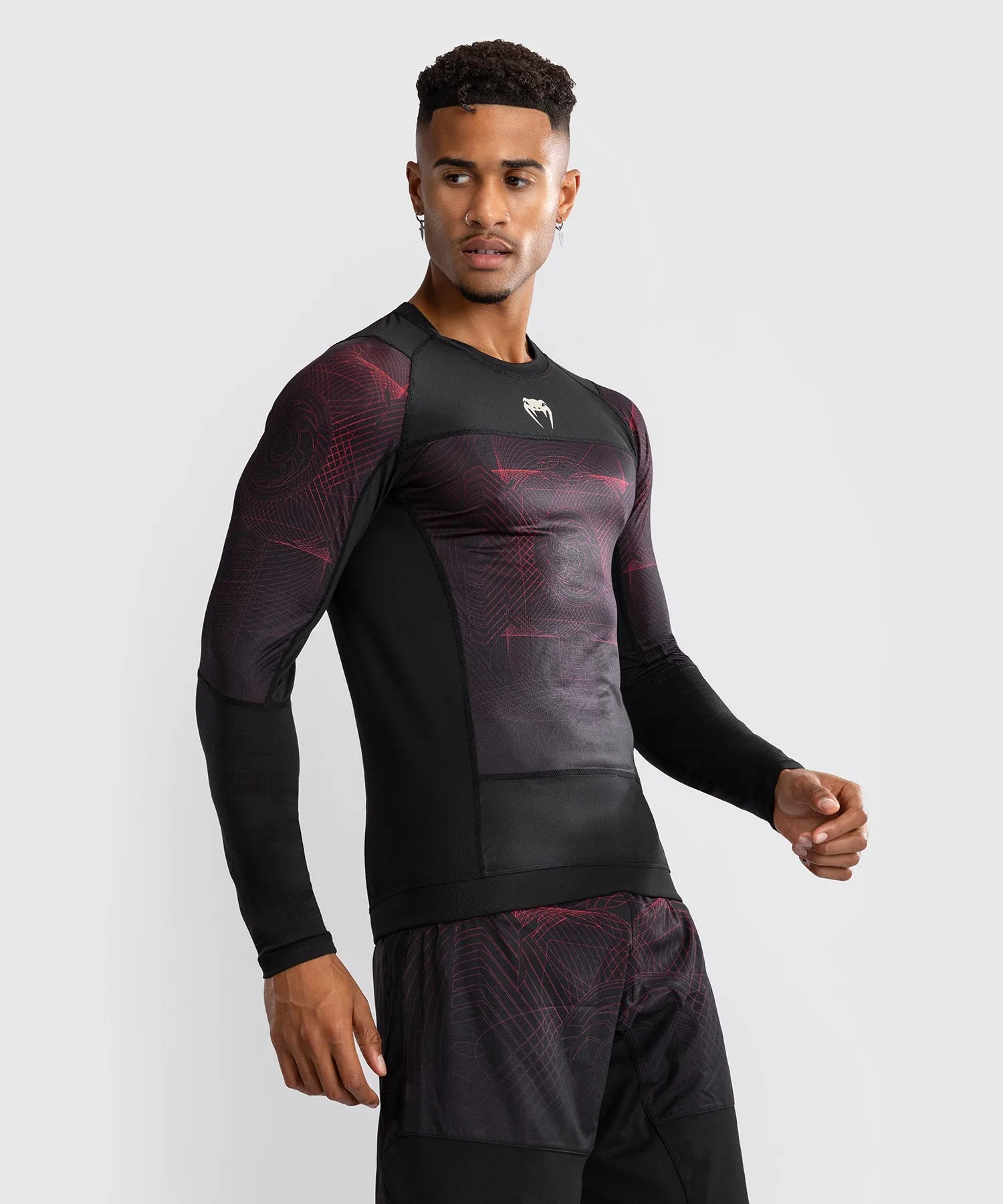 Venum G-Fit Air Men's Long Sleeve Rashguard - Deep Black/Fire Red