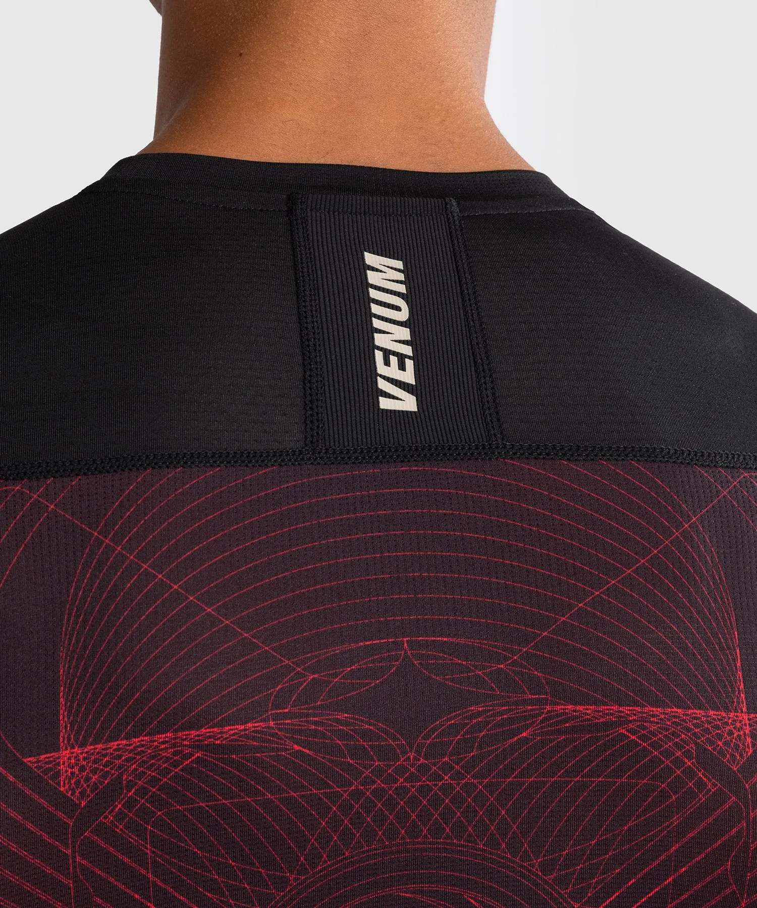 Venum G-Fit Air Men's Short Sleeve Rashguard - Deep Black/Fire Red