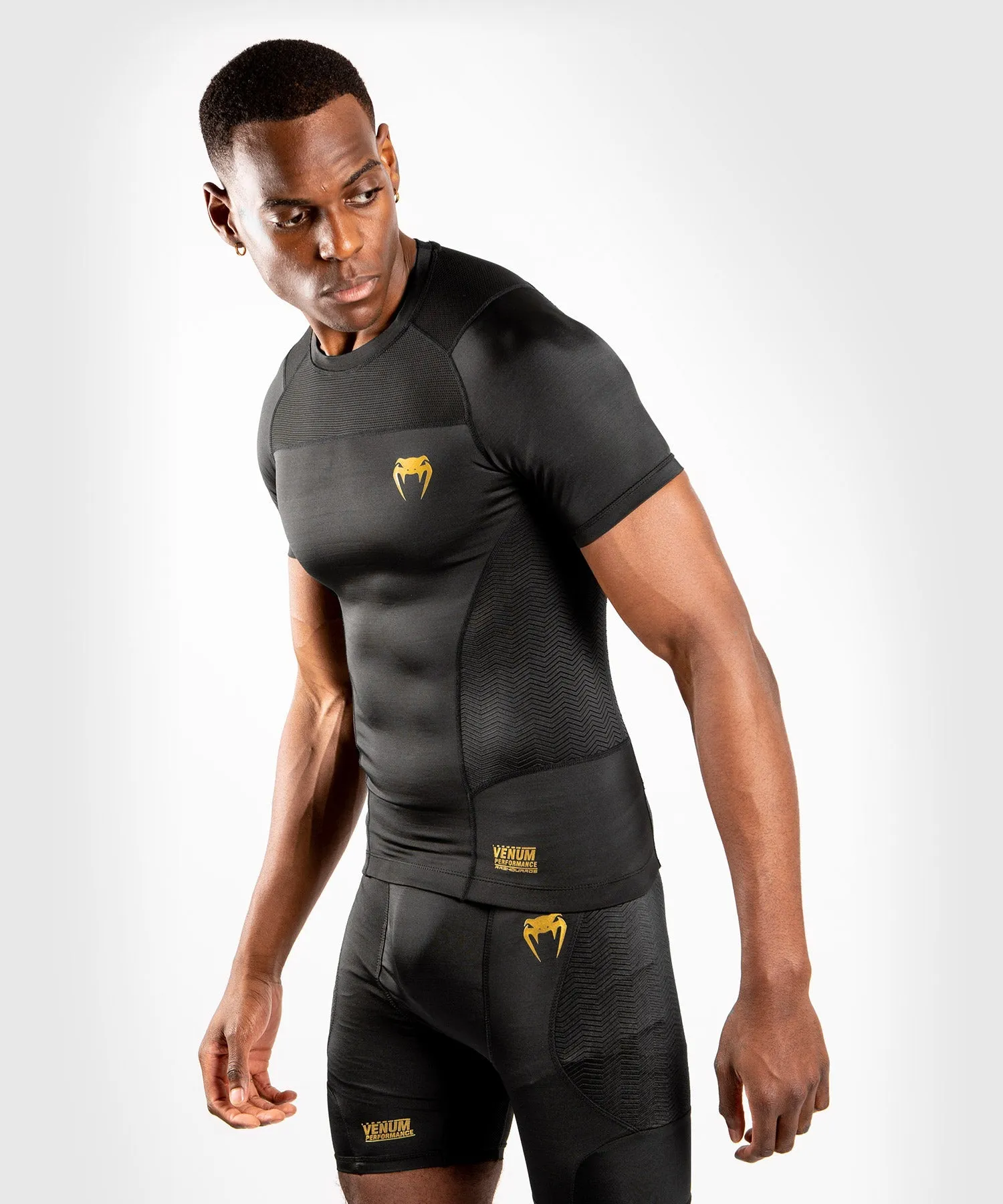 Venum G-Fit Rashguard - Short Sleeves - Black/Gold